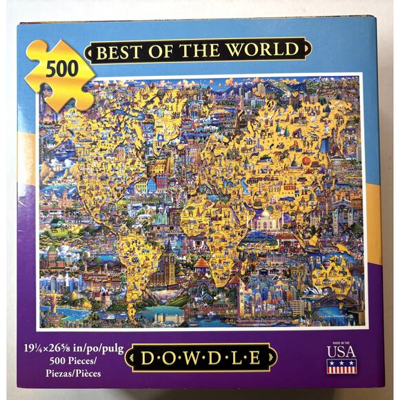 DOWDLE Jigsaw Puzzle " Best of the World"  500 Pieces with Poster vn - Picture 1 of 4